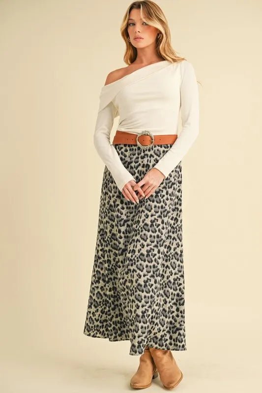 Leopard Midi Skirt - KAM Family Botanics