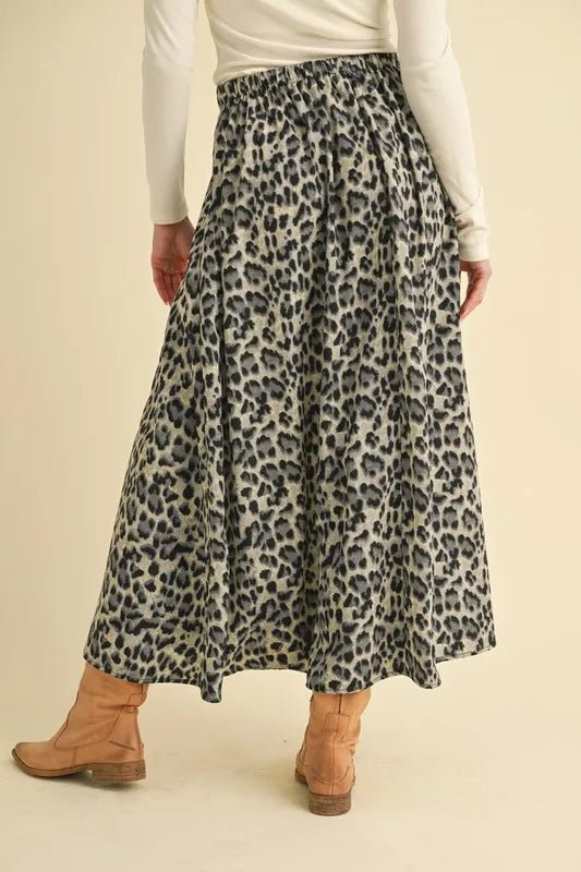 Leopard Midi Skirt - KAM Family Botanics