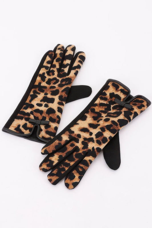 Leopard Print Knitted Gloves - KAM Family Botanics