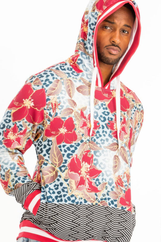 Life Contrast Hoodie And Sweat Set - KAM Family Botanics
