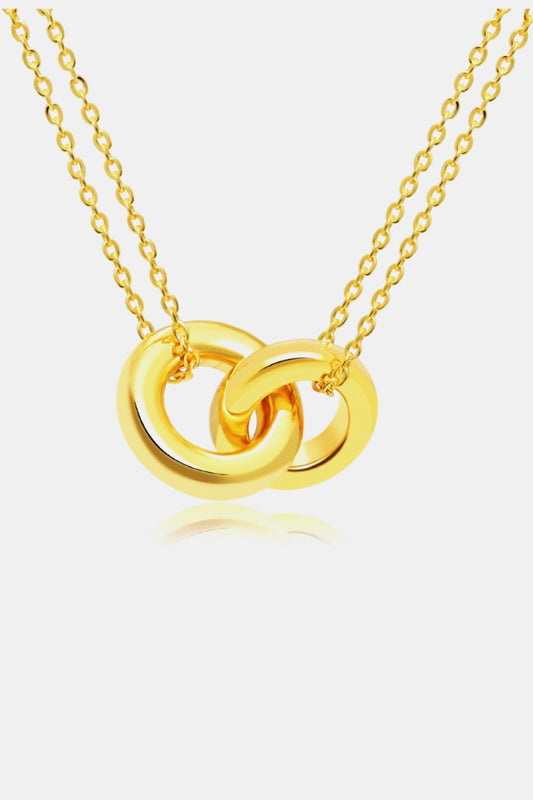 Linked Ring Pendant Chain Necklace - KAM Family Botanics By Kesha
