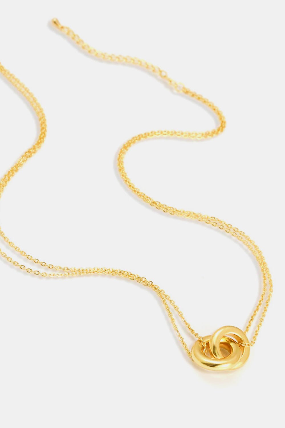 Linked Ring Pendant Chain Necklace - KAM Family Botanics By Kesha