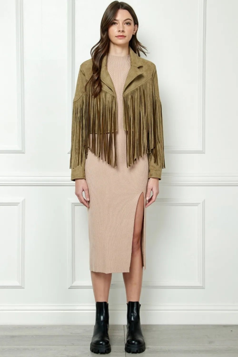 Love Fringe Long Sleeve Moto Jacket - KAM Family Botanics