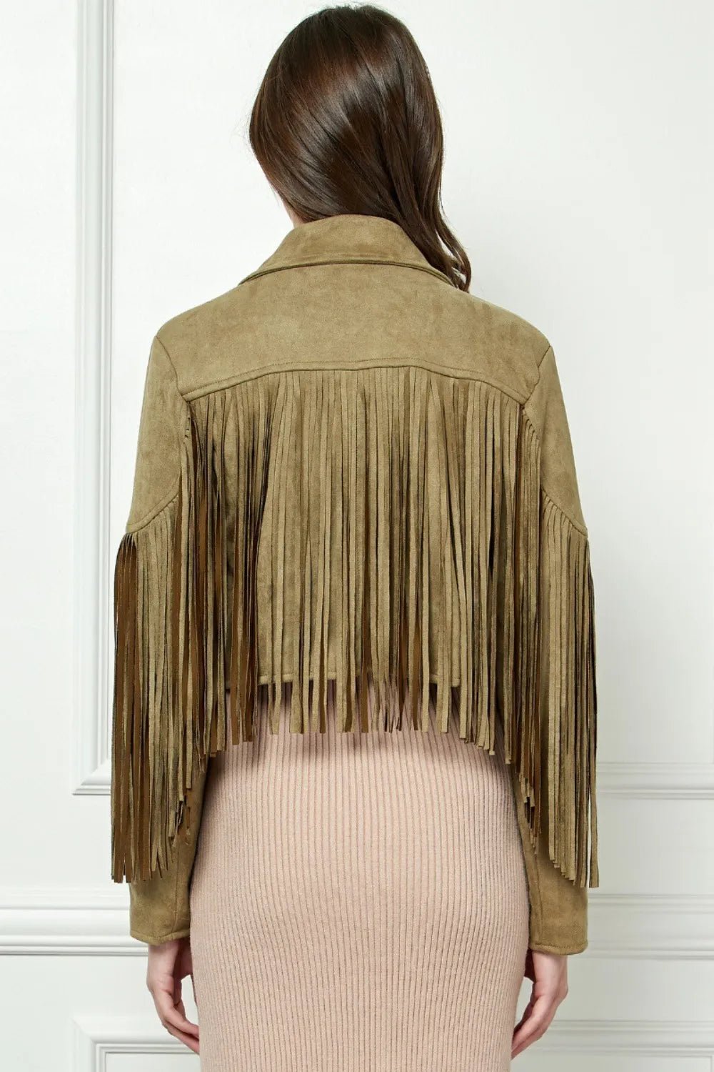 Love Fringe Long Sleeve Moto Jacket - KAM Family Botanics