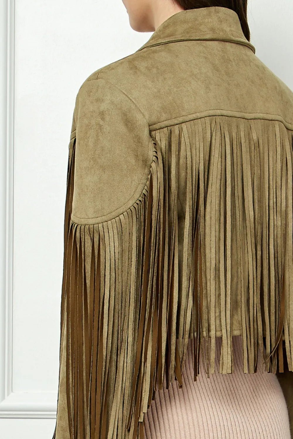 Love Fringe Long Sleeve Moto Jacket - KAM Family Botanics