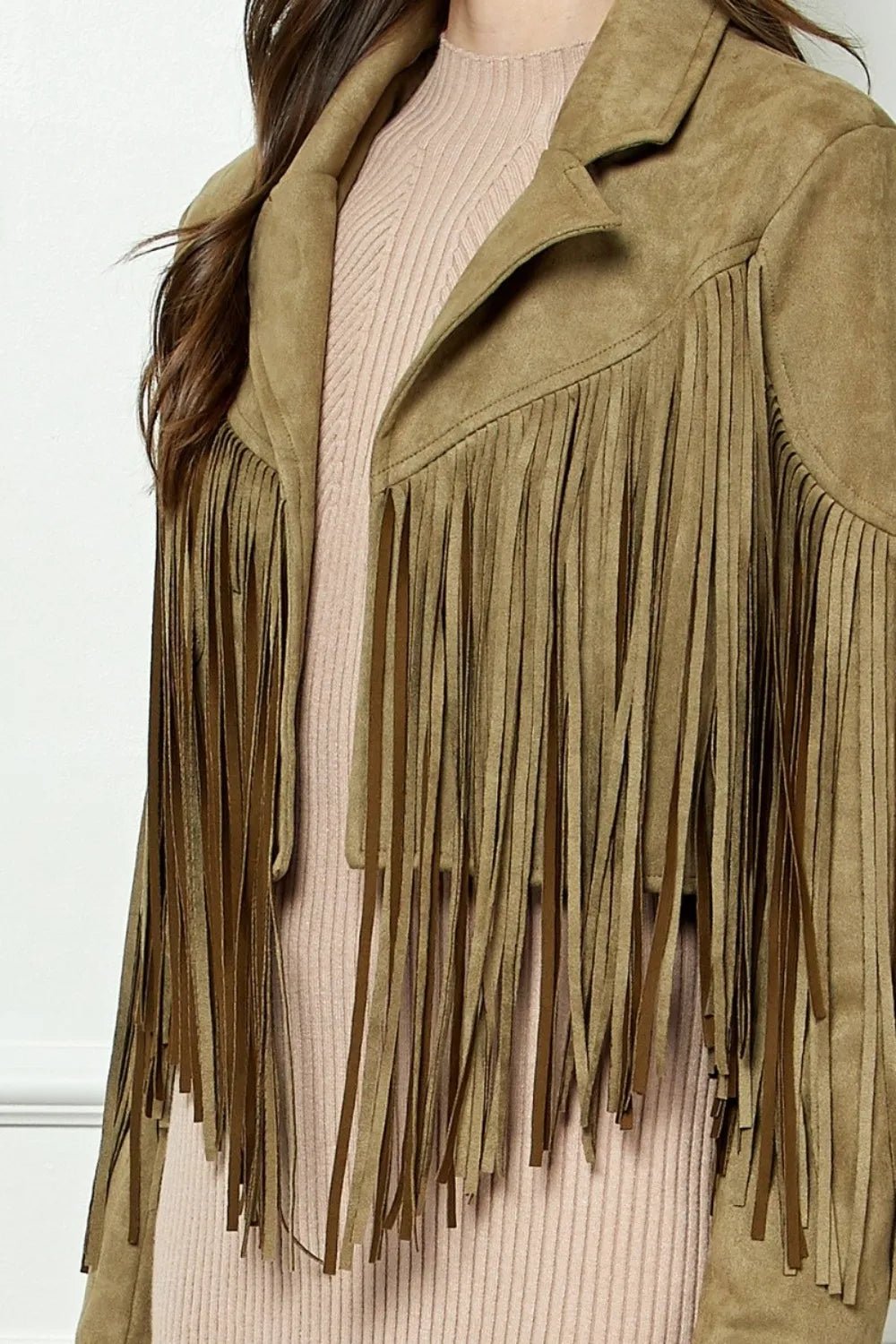 Love Fringe Long Sleeve Moto Jacket - KAM Family Botanics