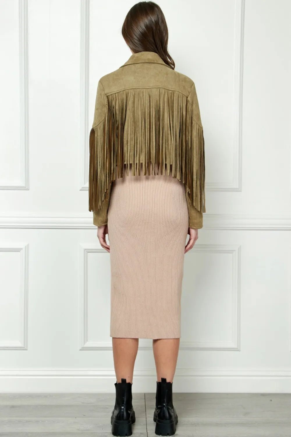 Love Fringe Long Sleeve Moto Jacket - KAM Family Botanics