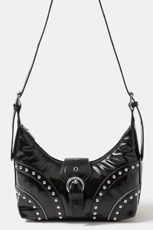 Love Studded Shoulder Bag - KAM Family Botanics By Kesha