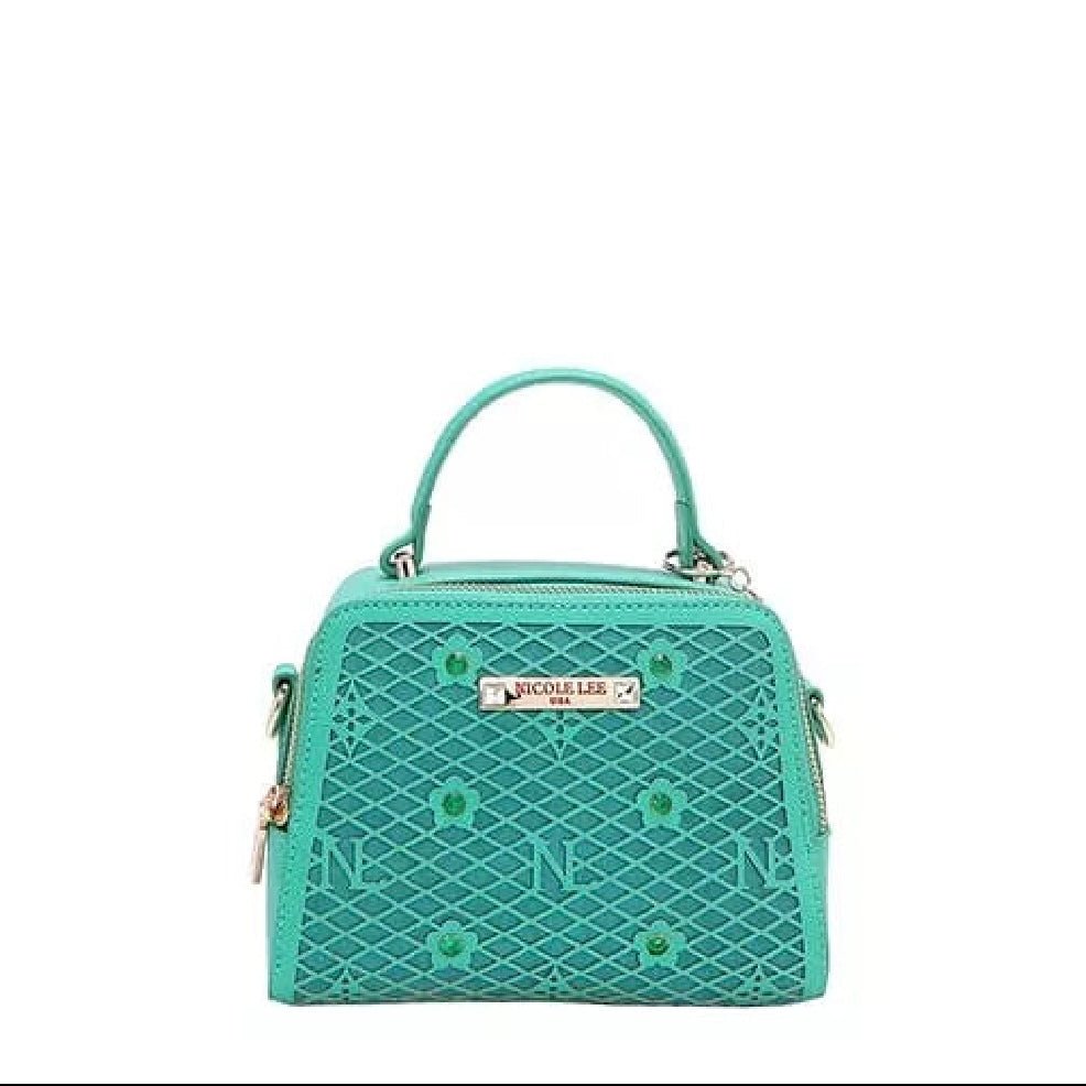 Lucy Vegan Geometric Pattern Structured Handbag - KAM Family Botanics