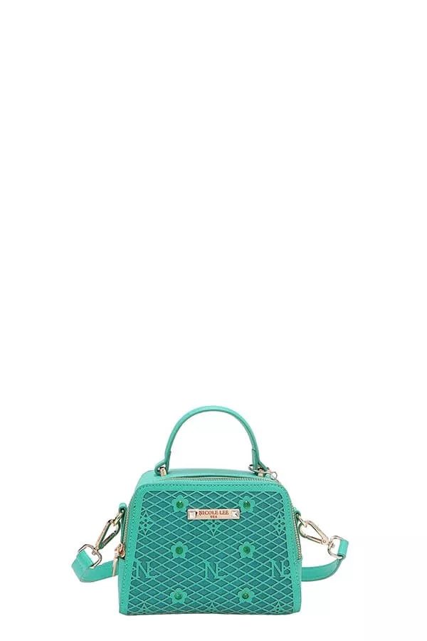 Lucy Vegan Geometric Pattern Structured Handbag - KAM Family Botanics