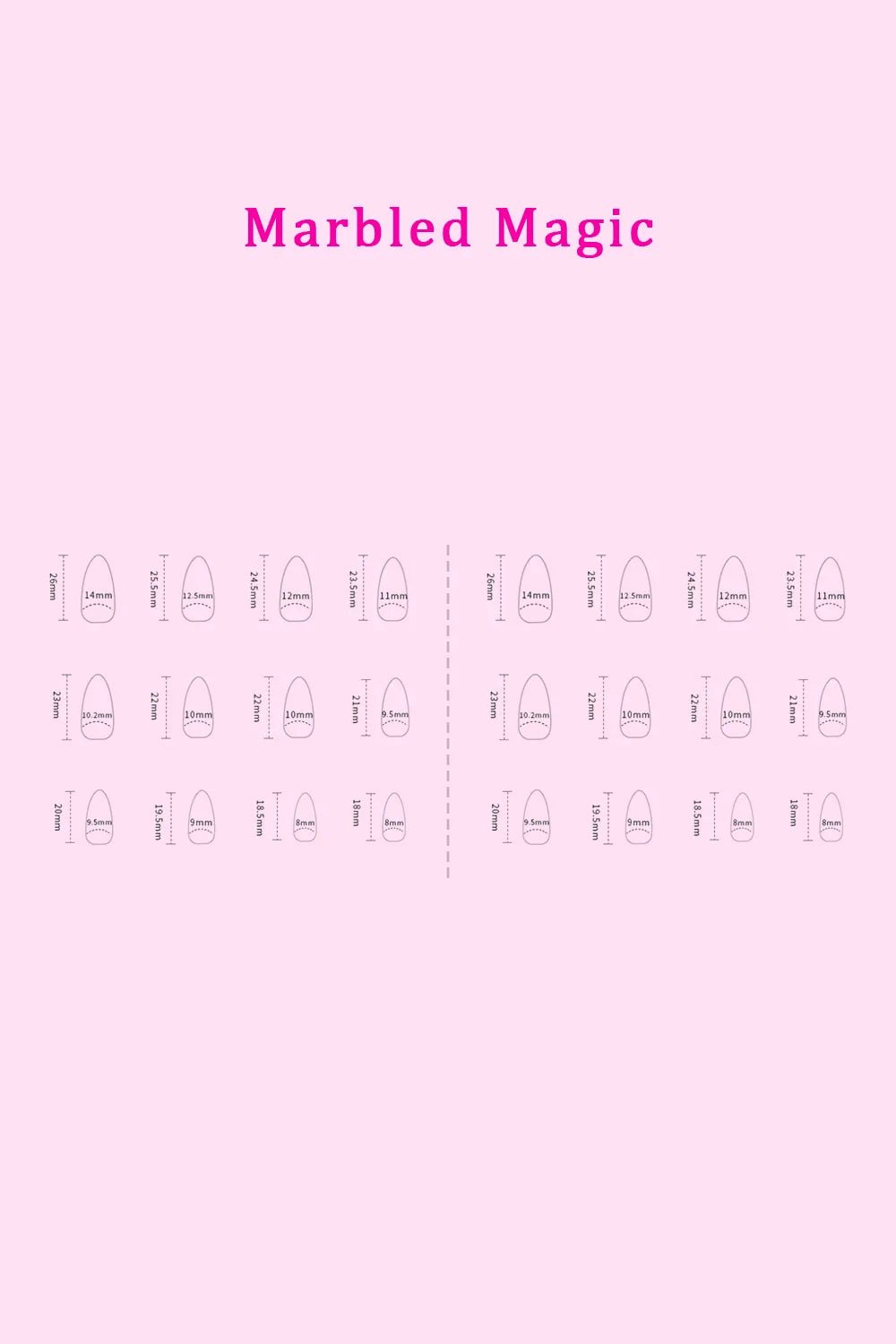 Marbleized Soft Girl Press On Nails 2 Packs - KAM Family Botanics By Kesha