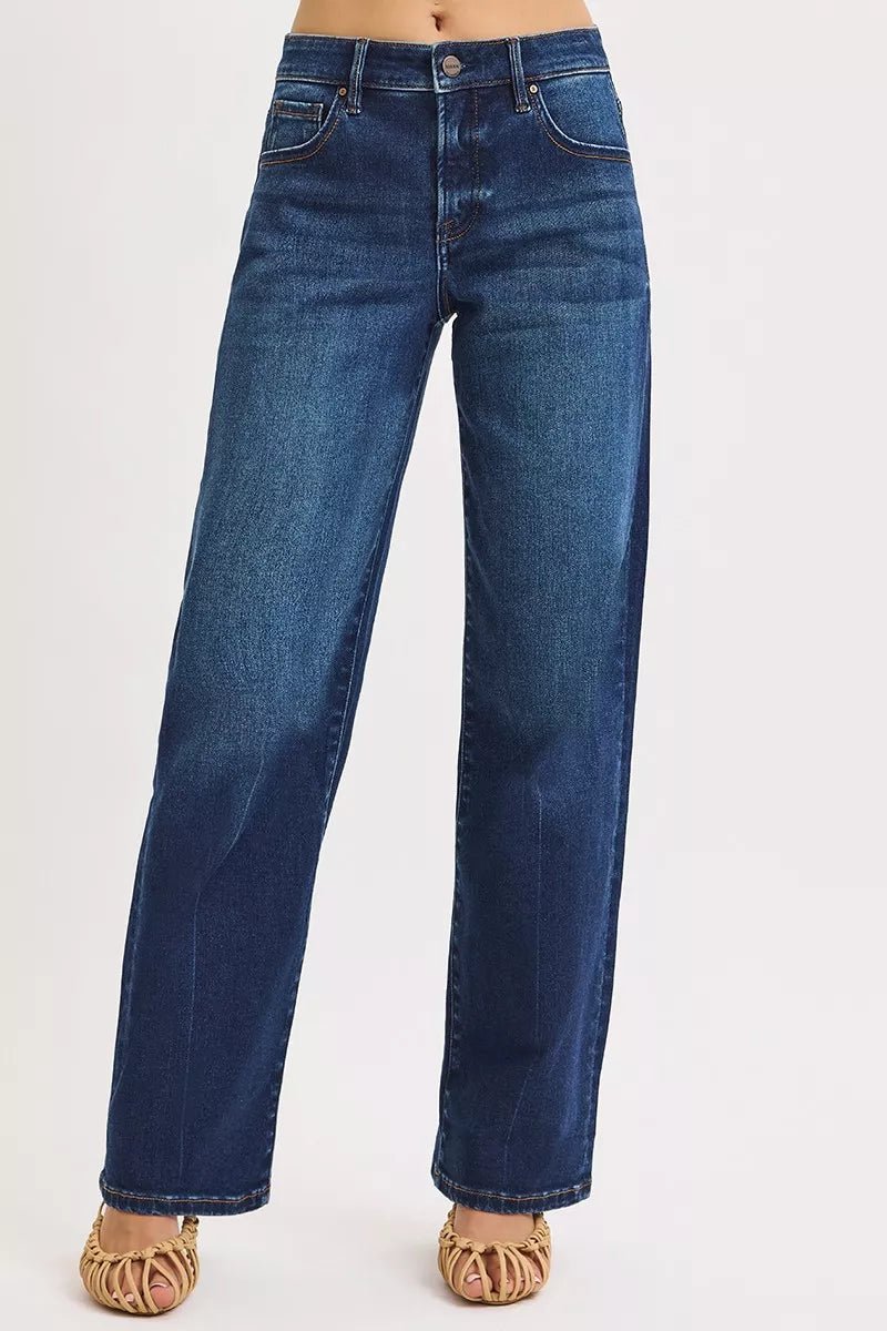 Mid Rise Wide Baggy Jeans - KAM Family Botanics