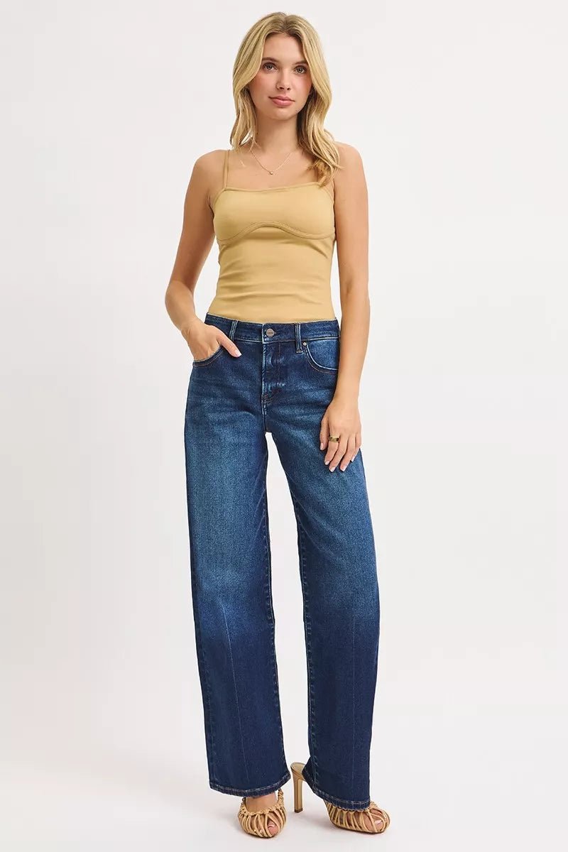 Mid Rise Wide Baggy Jeans - KAM Family Botanics