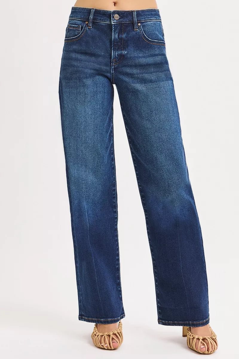 Mid Rise Wide Baggy Jeans - KAM Family Botanics