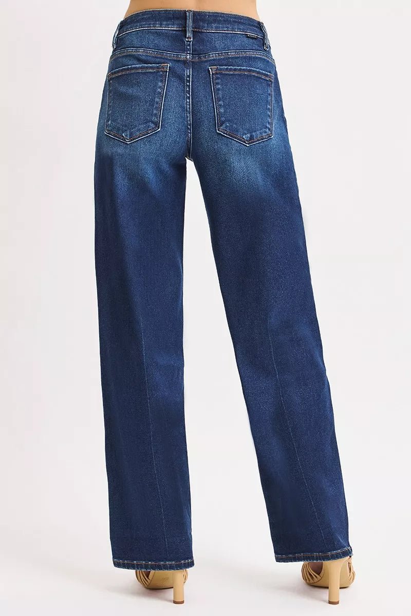Mid Rise Wide Baggy Jeans - KAM Family Botanics