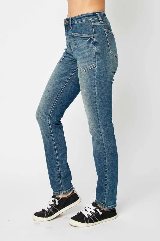 Mid Wash High Waist Skinny Jeans - KAM Family Botanics