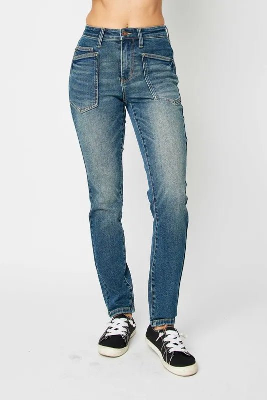 Mid Wash High Waist Skinny Jeans - KAM Family Botanics