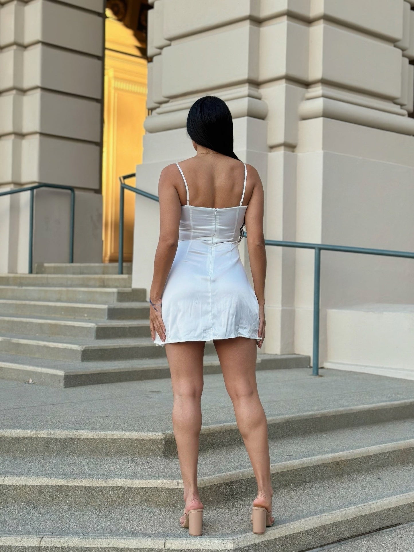 Midnight Satin Wrap Mini Dress - KAM Family Botanics