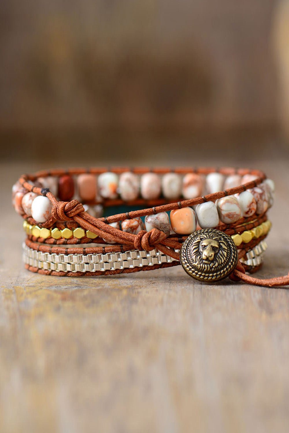 Natural Banded Stone Handmade Copper Bracelet - KAM Family Botanics By Kesha