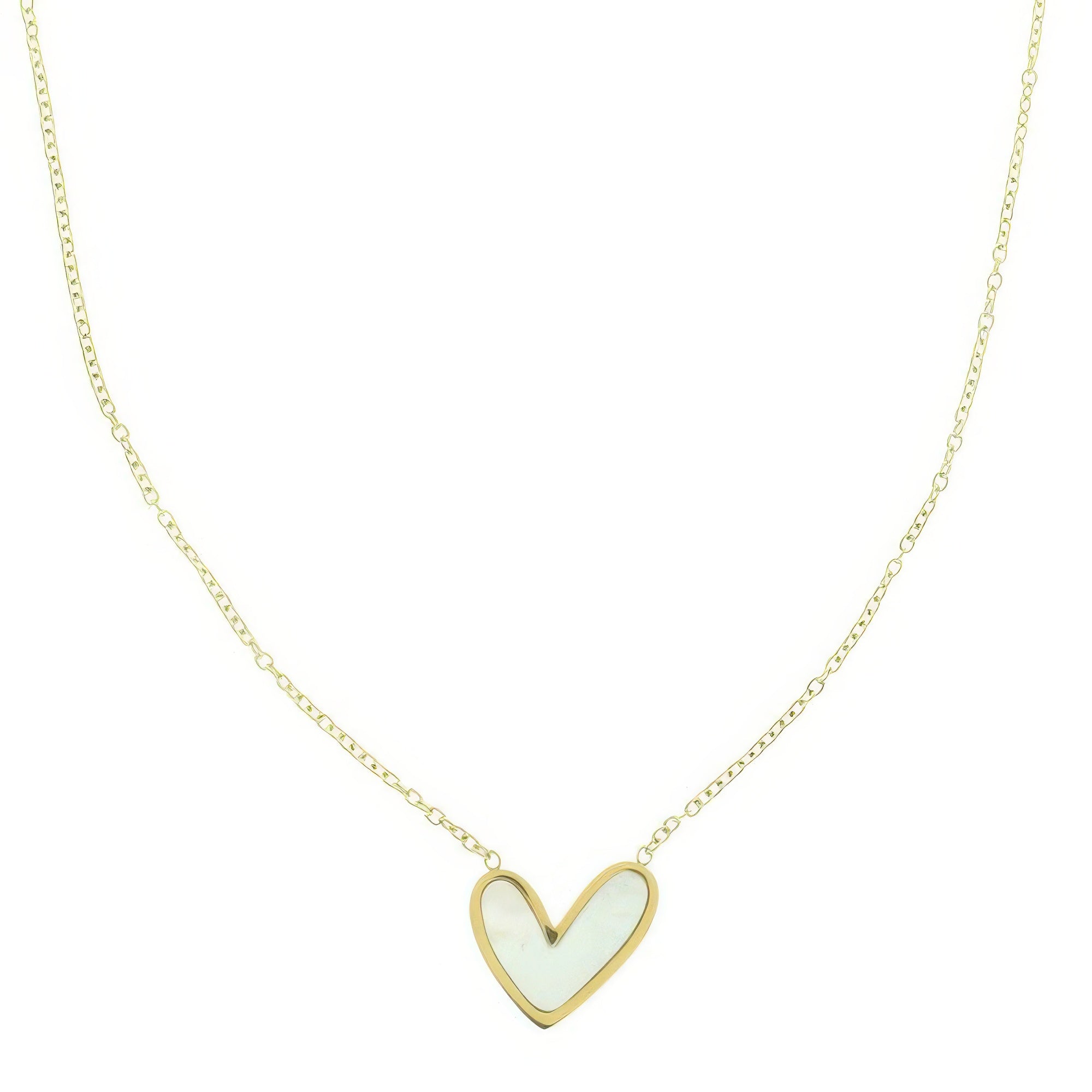 Pearlescent Heart Pendant Necklace - KAM Family Botanics