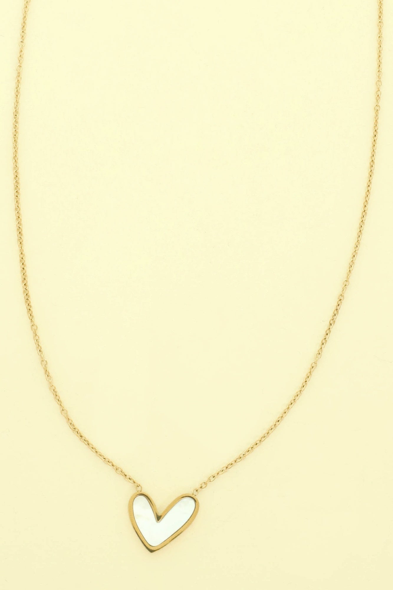 Pearlescent Heart Pendant Necklace - KAM Family Botanics