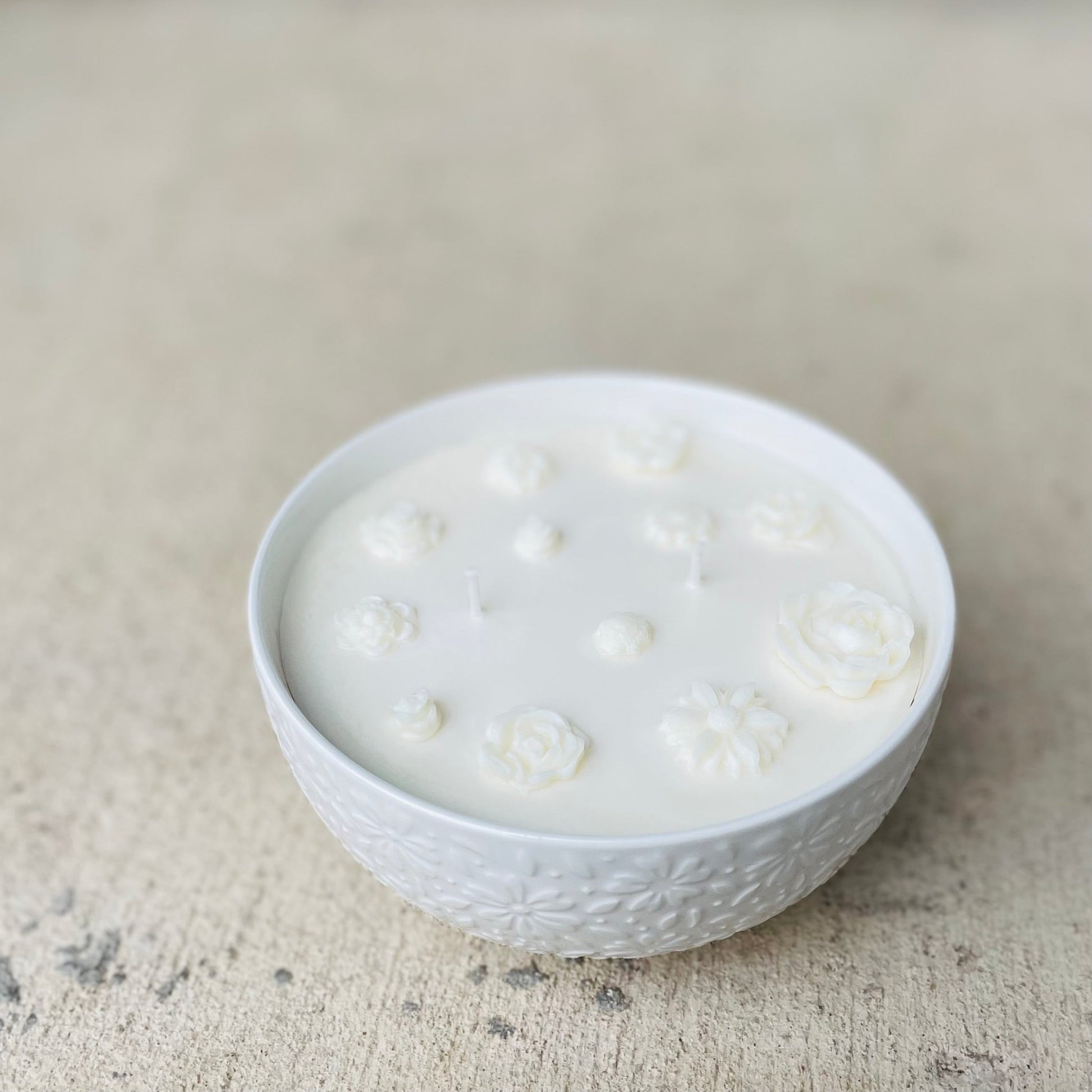 Reset Floral Embossed Soy Candle - KAM Family Botanics