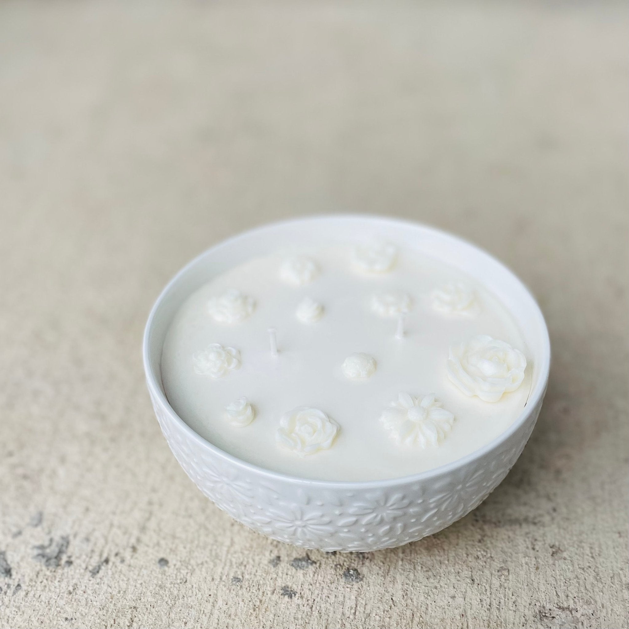 Reset Floral Embossed Soy Candle - KAM Family Botanics