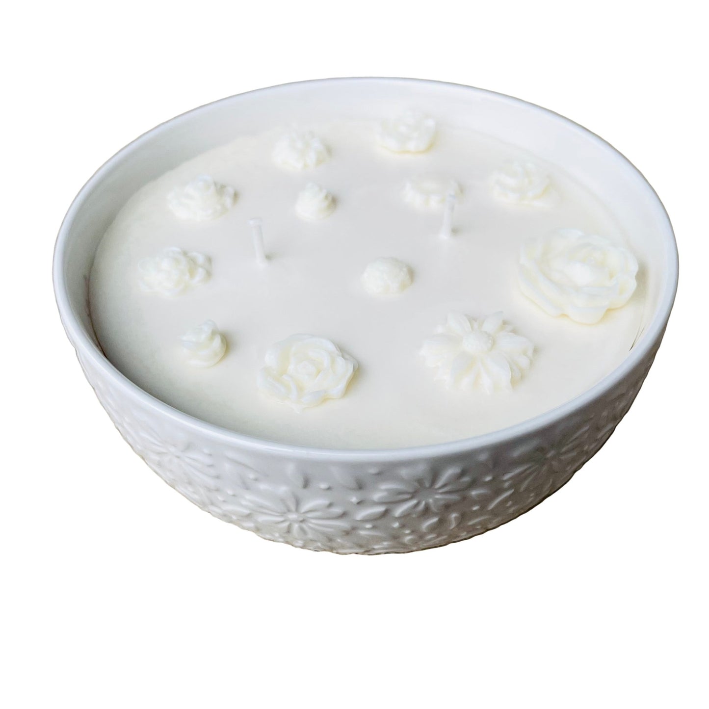 Reset Floral Embossed Soy Candle - KAM Family Botanics