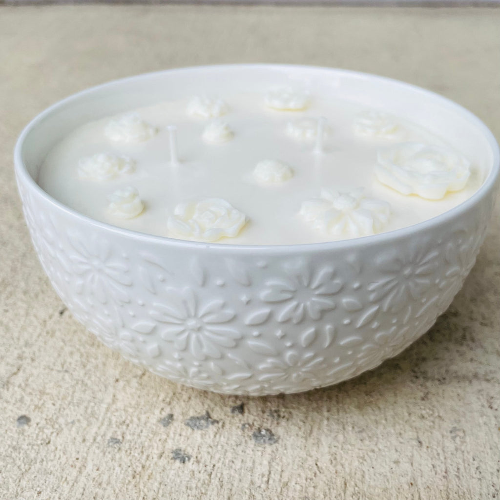 Reset Floral Embossed Soy Candle - KAM Family Botanics