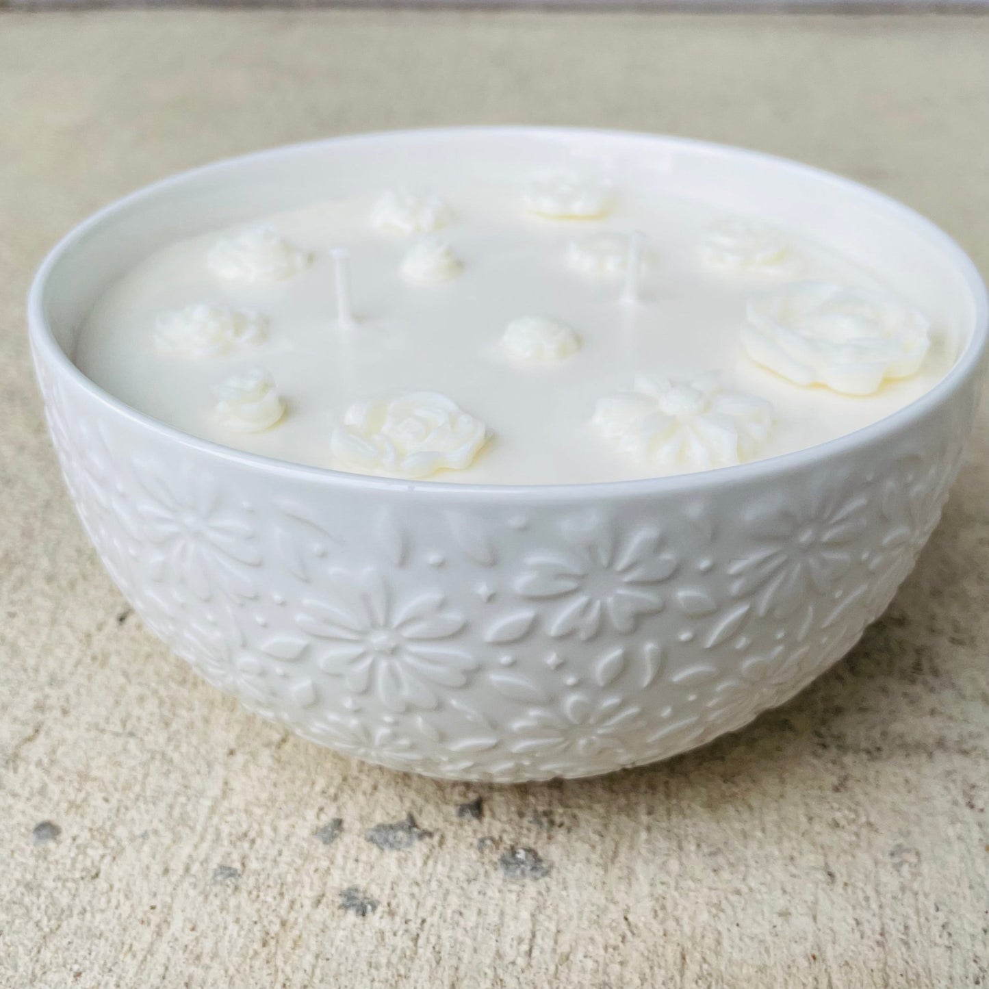 Reset Floral Embossed Soy Candle - KAM Family Botanics