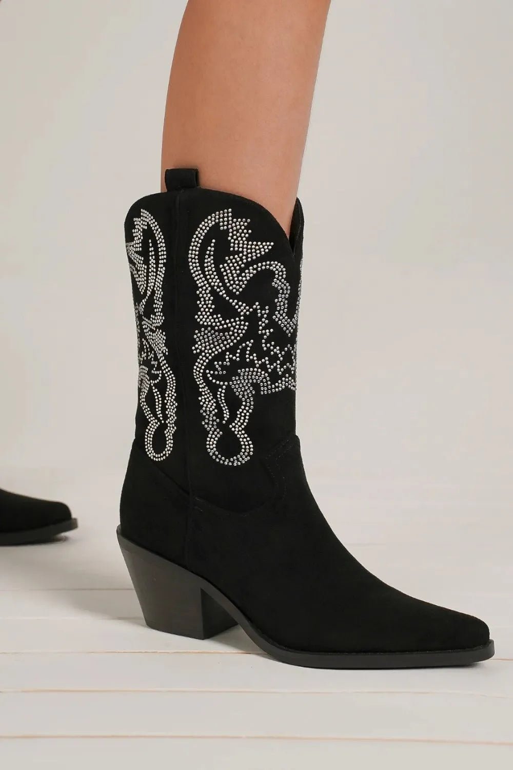 Stepper Rhinestone Boots - KAM Family Botanics By Kesha