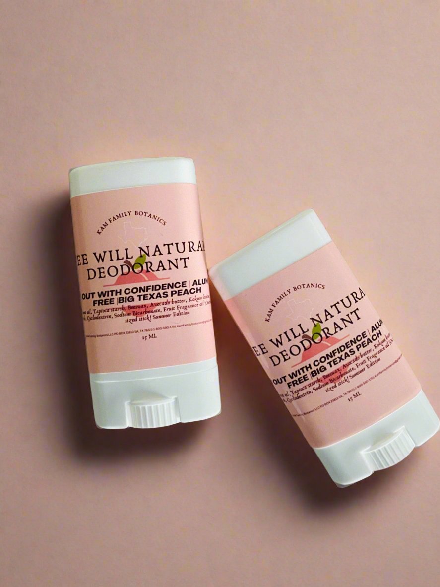 Texas Peach Deodorant 15 ML Mini Aluminum free - KAM Family Botanics By Kesha