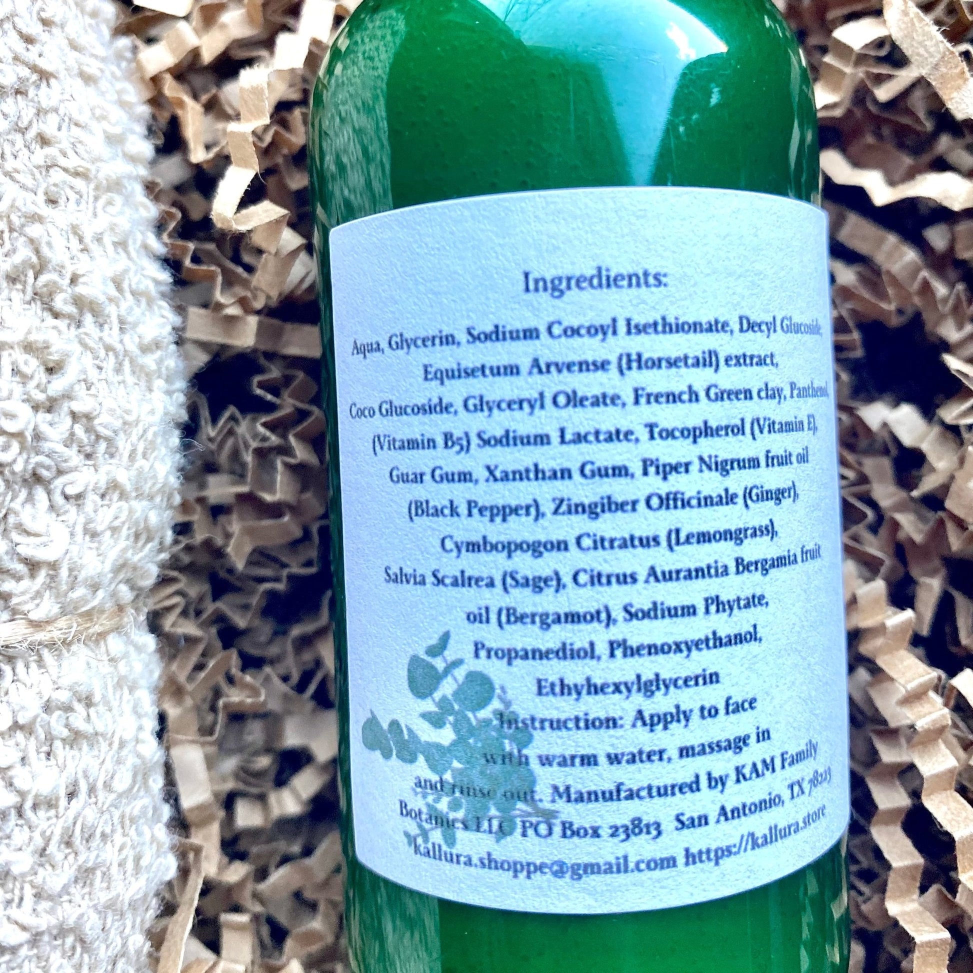 The Awakening: Green Clay Face Cleanser - KAM Family Botanics By Kesha