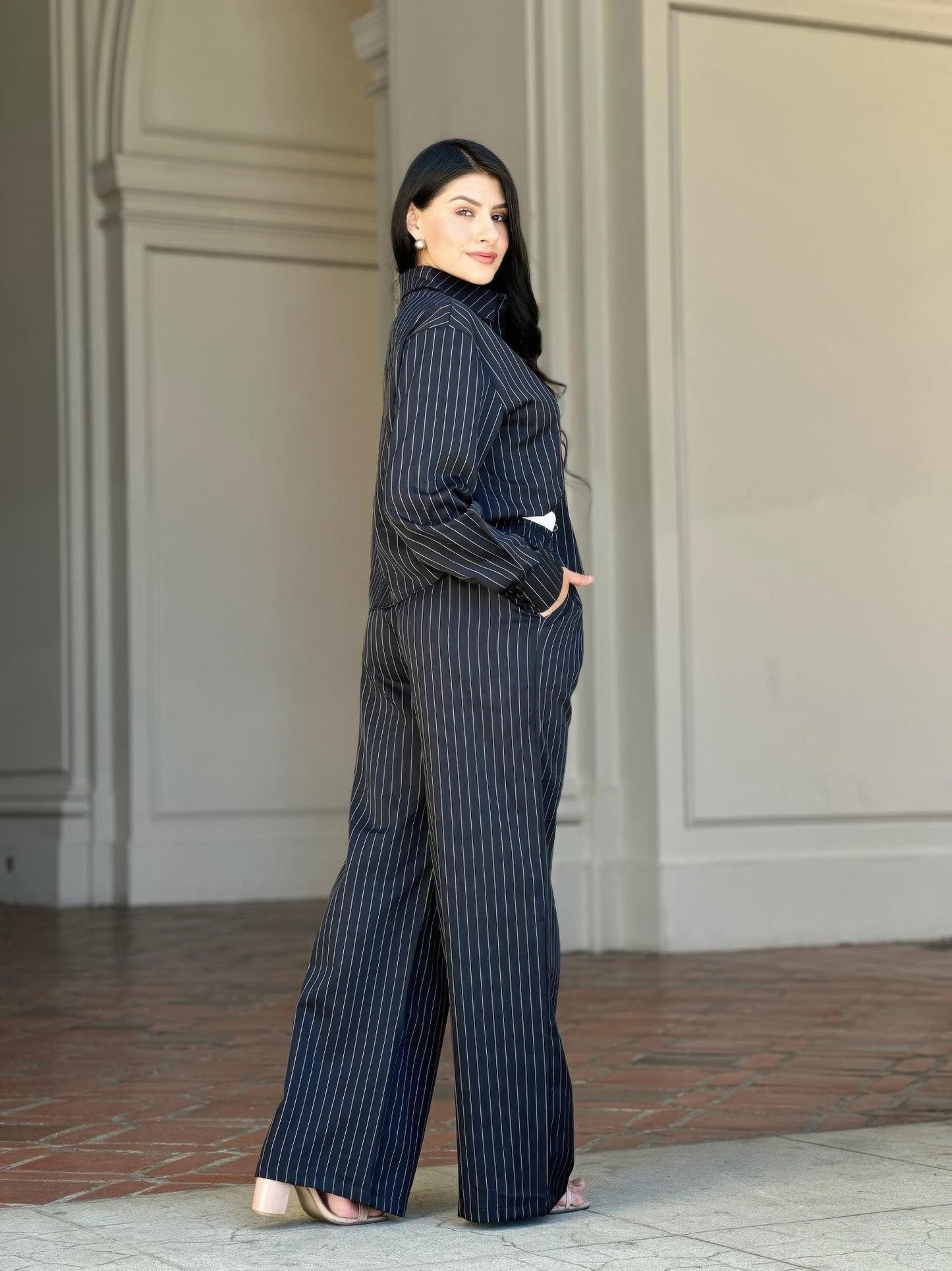 Top Standard Striped Pants Set - KAM Family Botanics