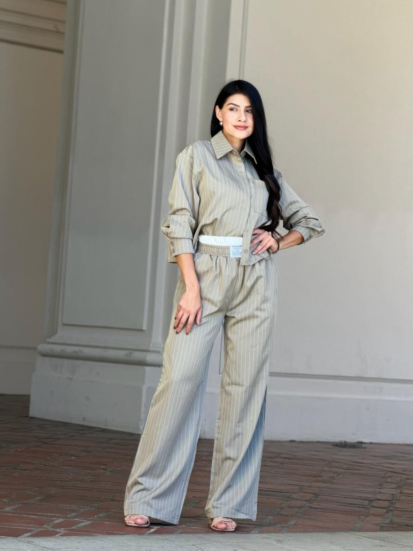 Top Standard Striped Pants Set - KAM Family Botanics
