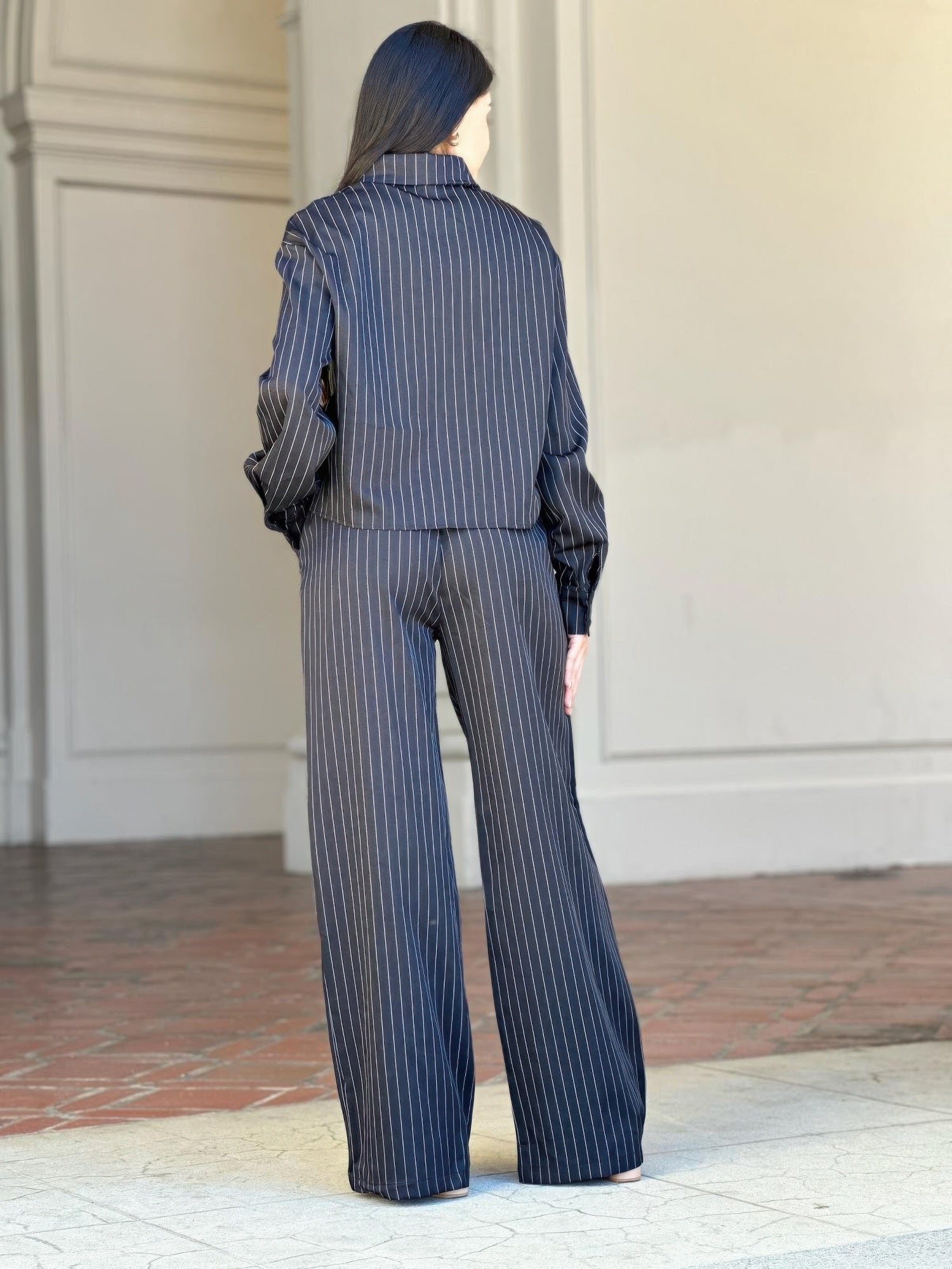 Top Standard Striped Pants Set - KAM Family Botanics