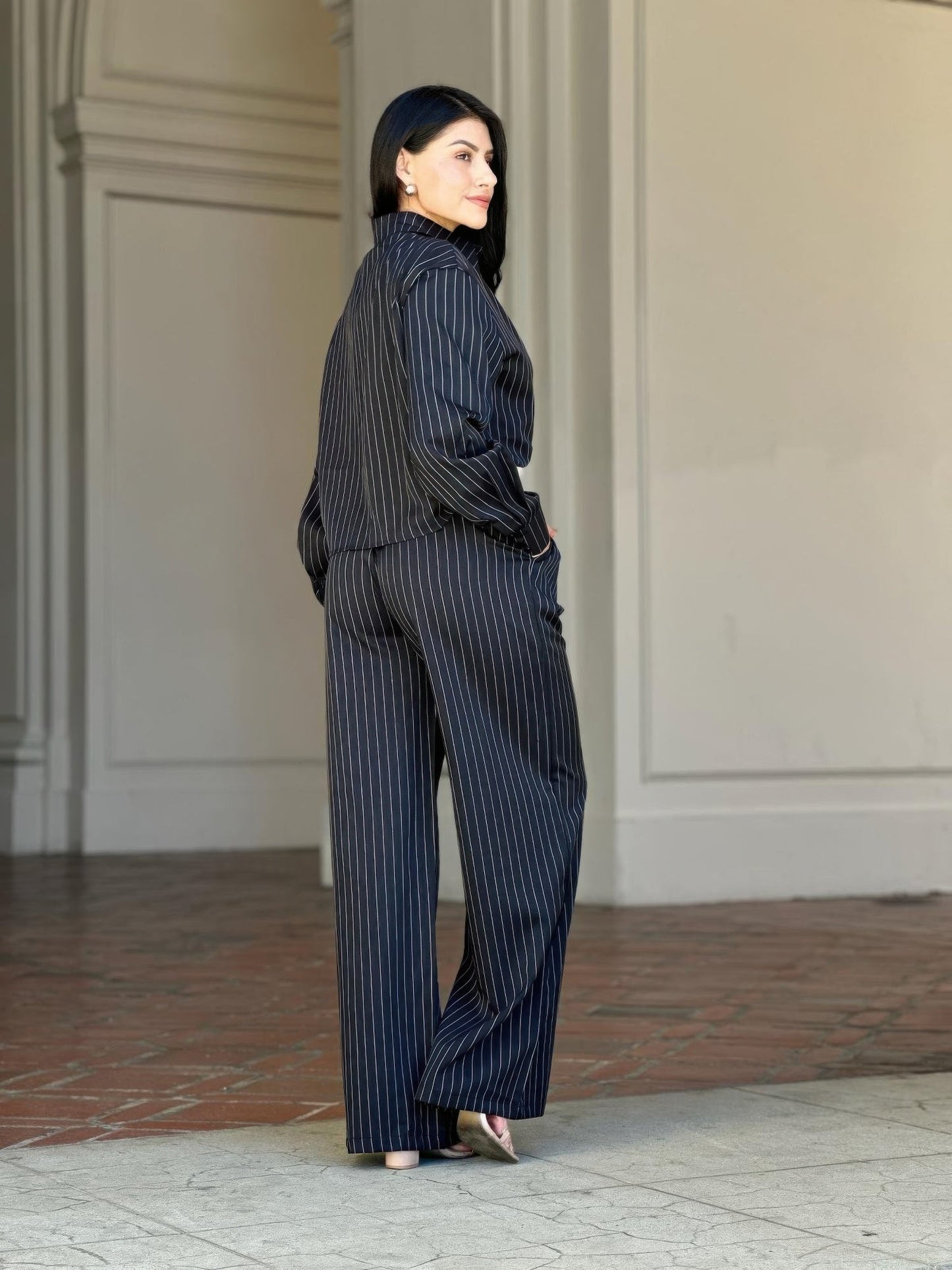 Top Standard Striped Pants Set - KAM Family Botanics