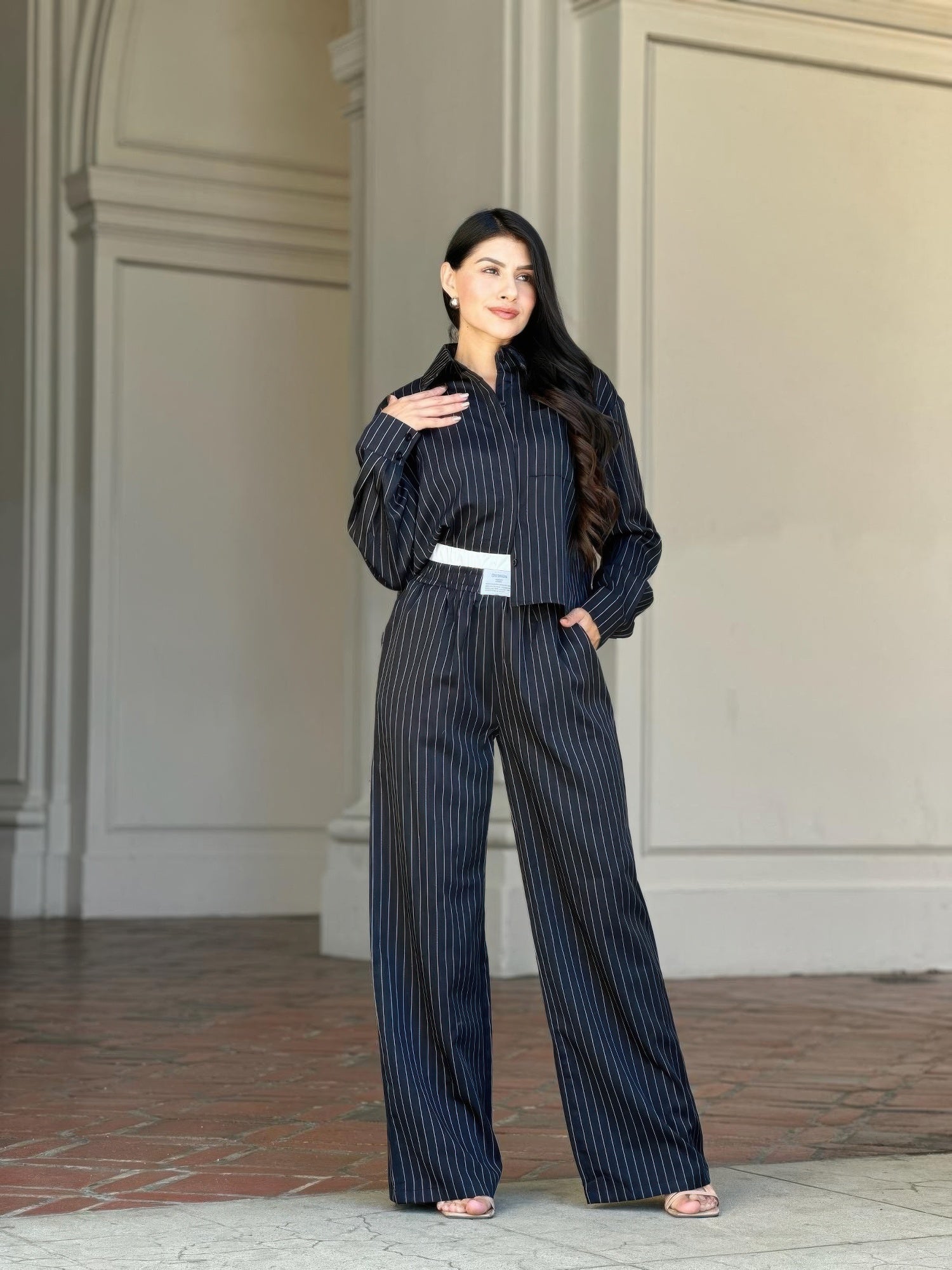 Top Standard Striped Pants Set - KAM Family Botanics