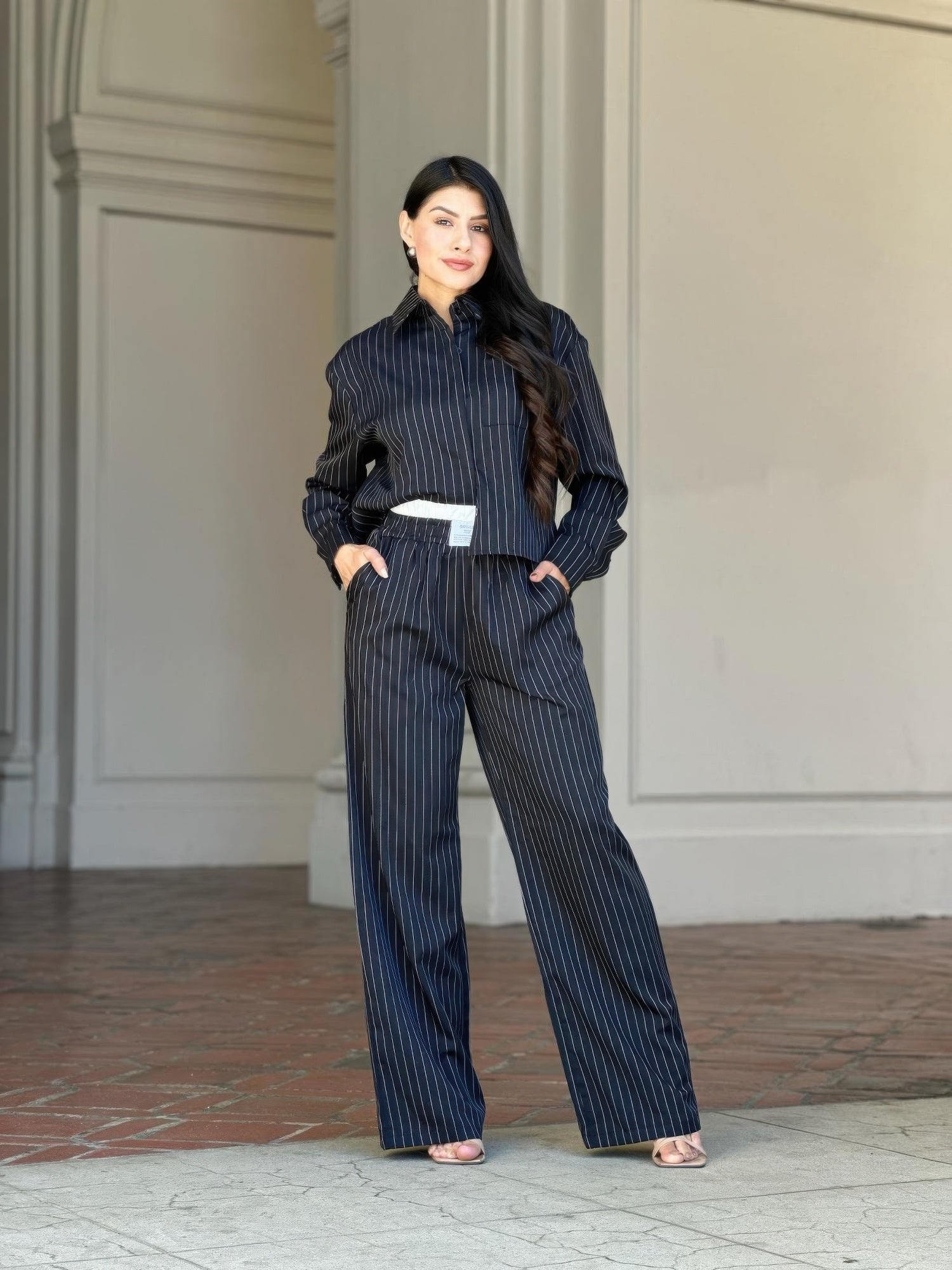 Top Standard Striped Pants Set - KAM Family Botanics