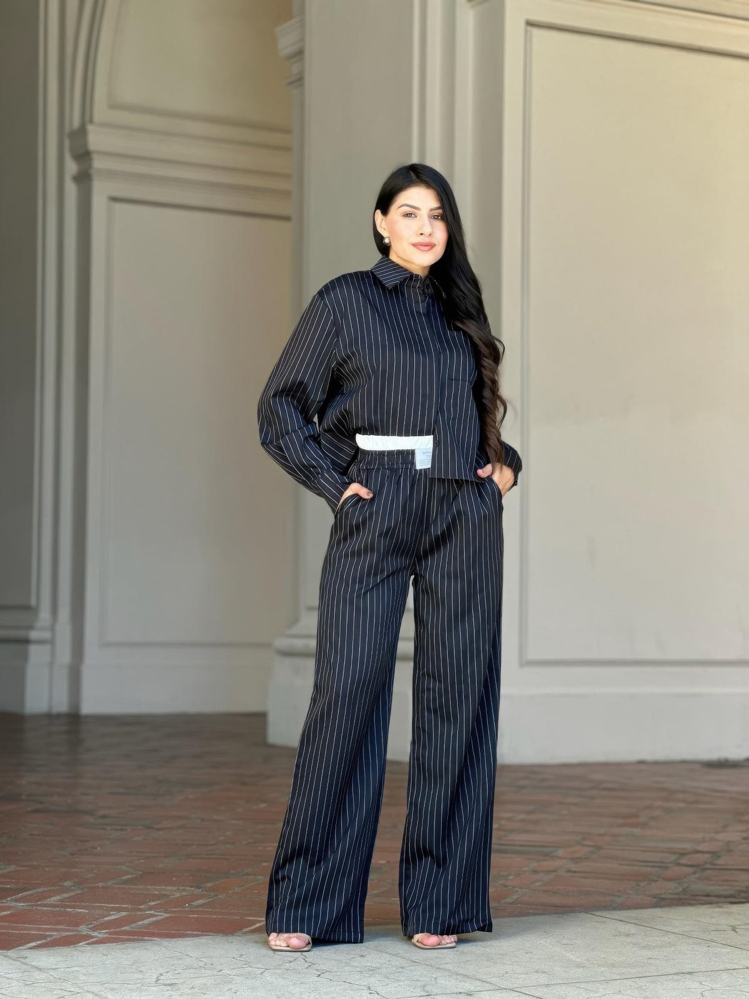 Top Standard Striped Pants Set - KAM Family Botanics