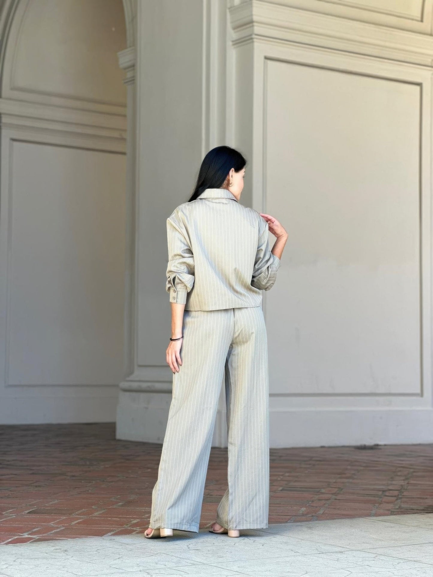 Top Standard Striped Pants Set - KAM Family Botanics