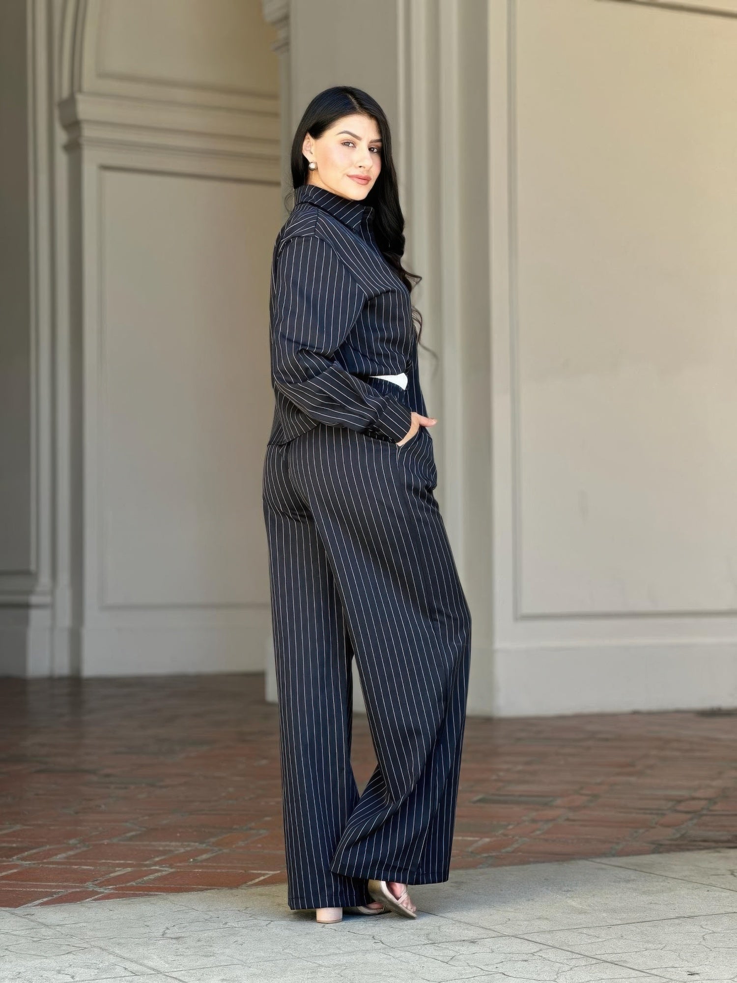 Top Standard Striped Pants Set - KAM Family Botanics