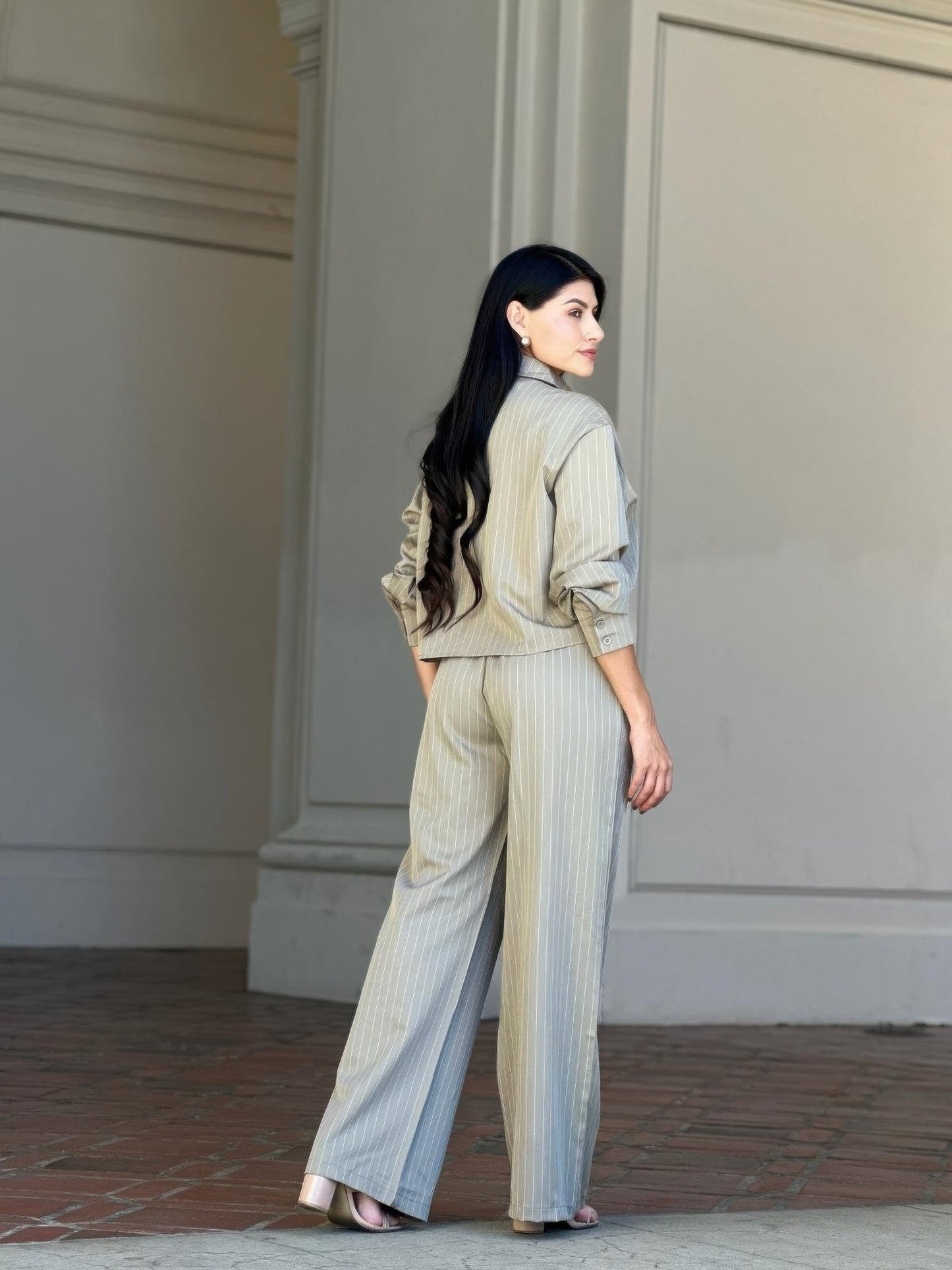 Top Standard Striped Pants Set - KAM Family Botanics