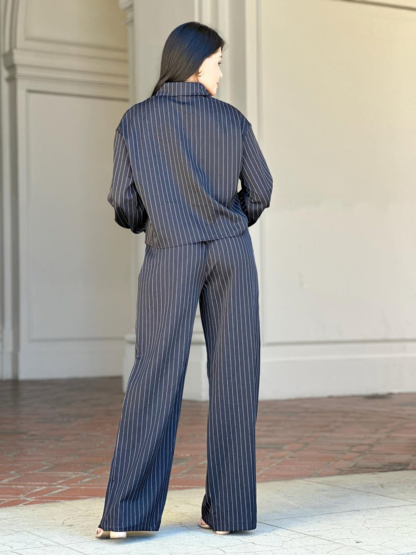 Top Standard Striped Pants Set - KAM Family Botanics