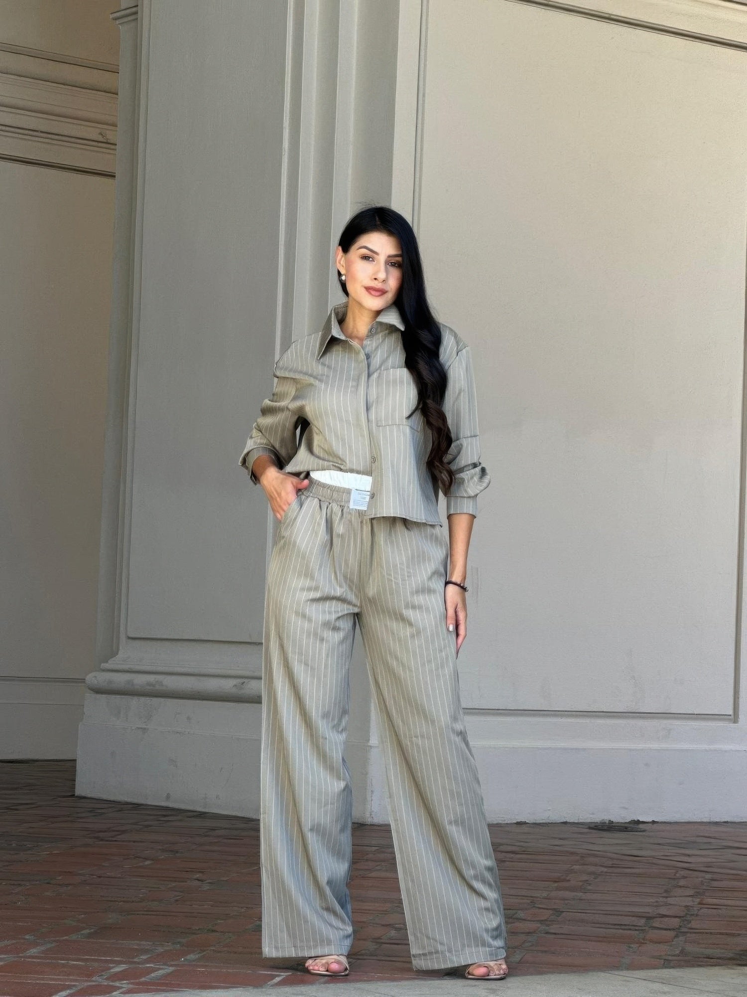 Top Standard Striped Pants Set - KAM Family Botanics