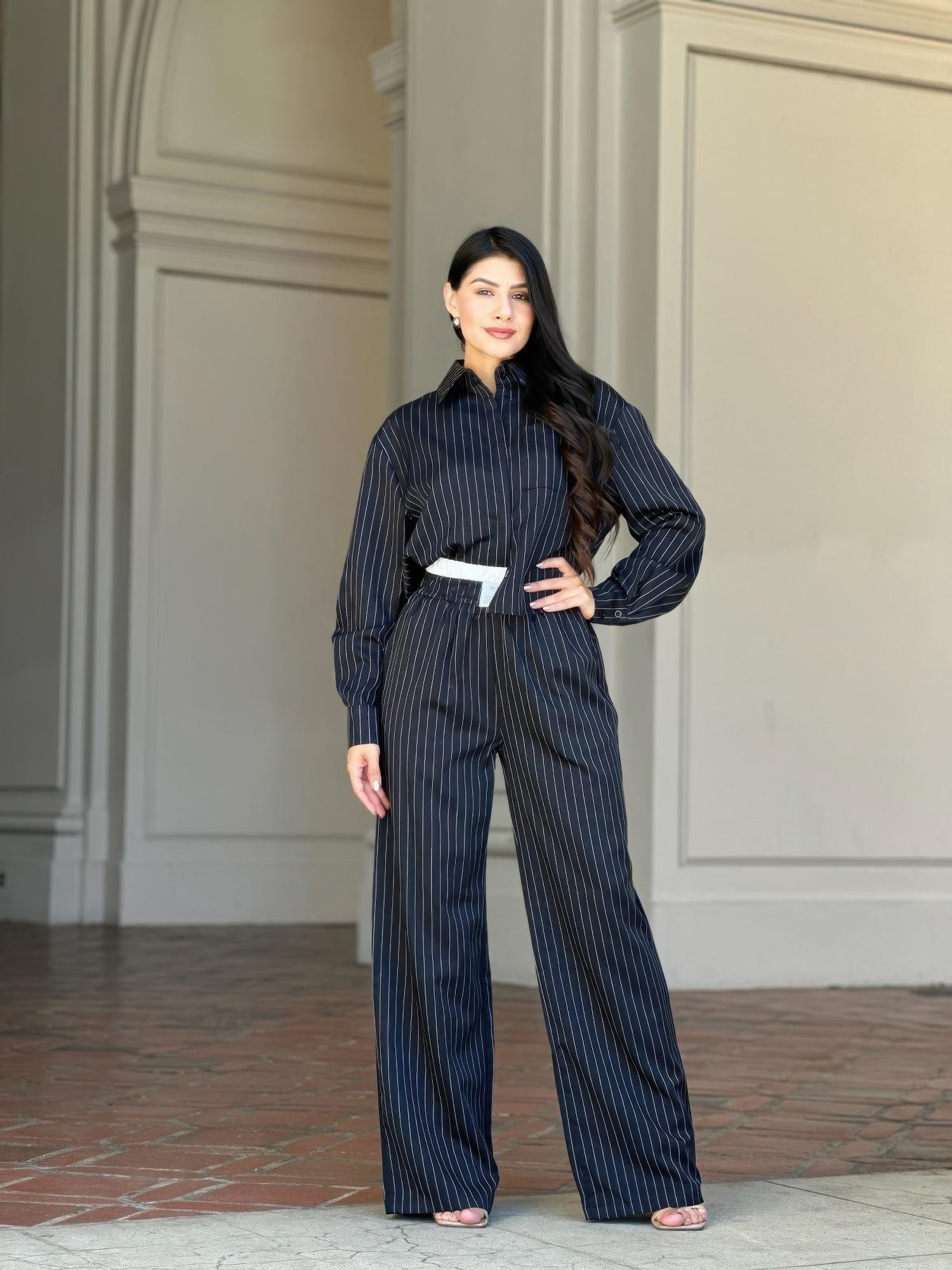 Top Standard Striped Pants Set - KAM Family Botanics