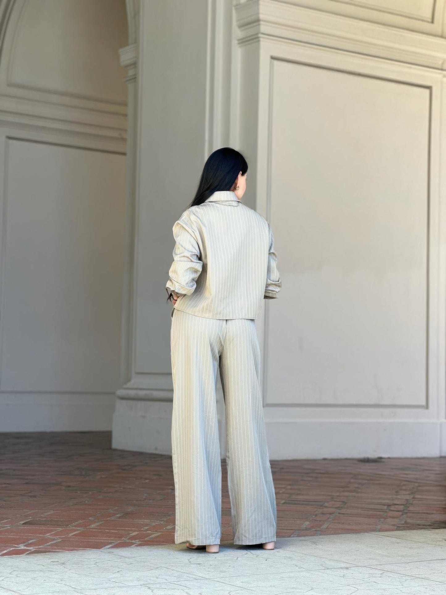 Top Standard Striped Pants Set - KAM Family Botanics