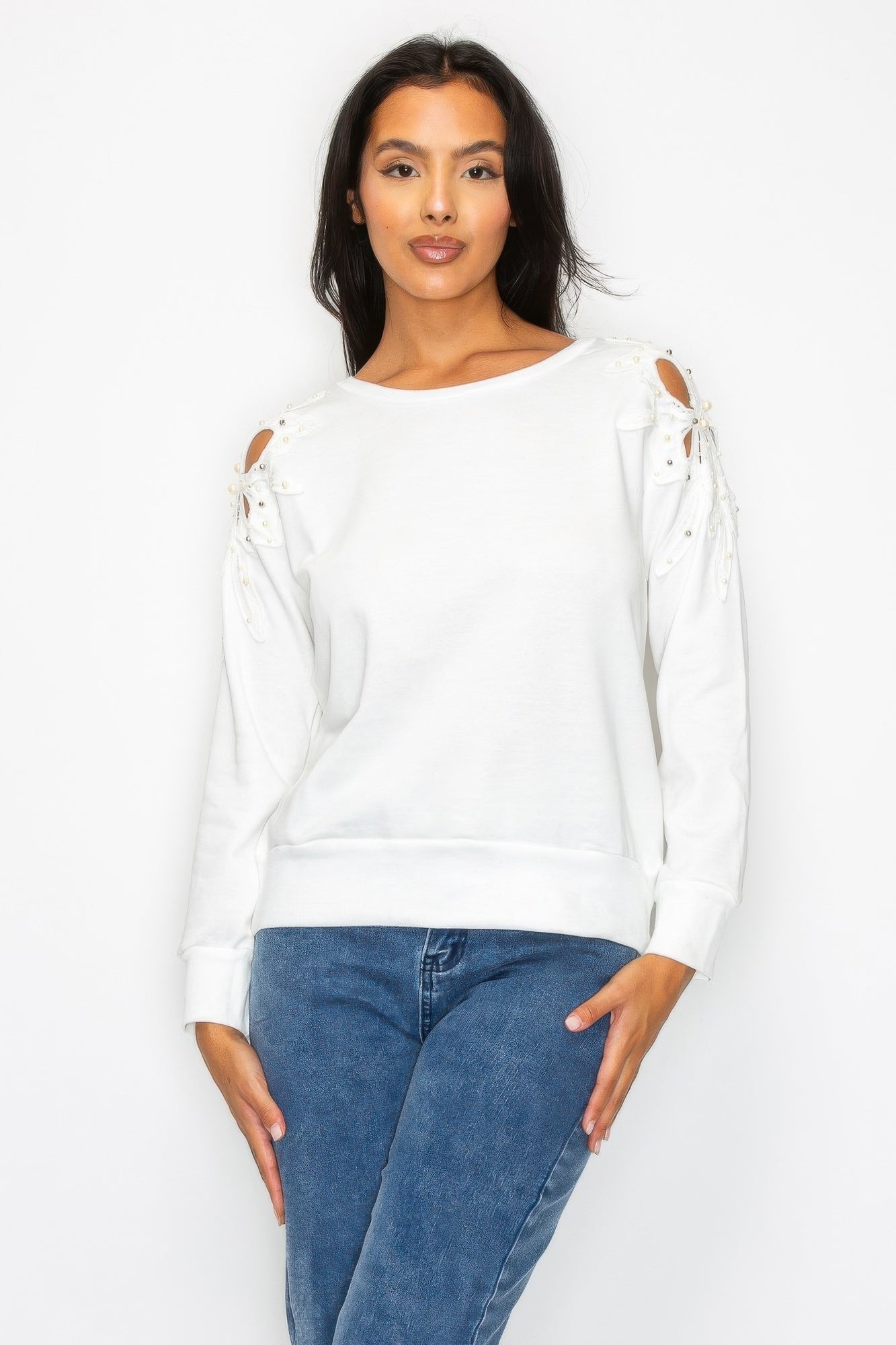 Unity Beaded Flower Patch Sweatshirt - KAM Family Botanics