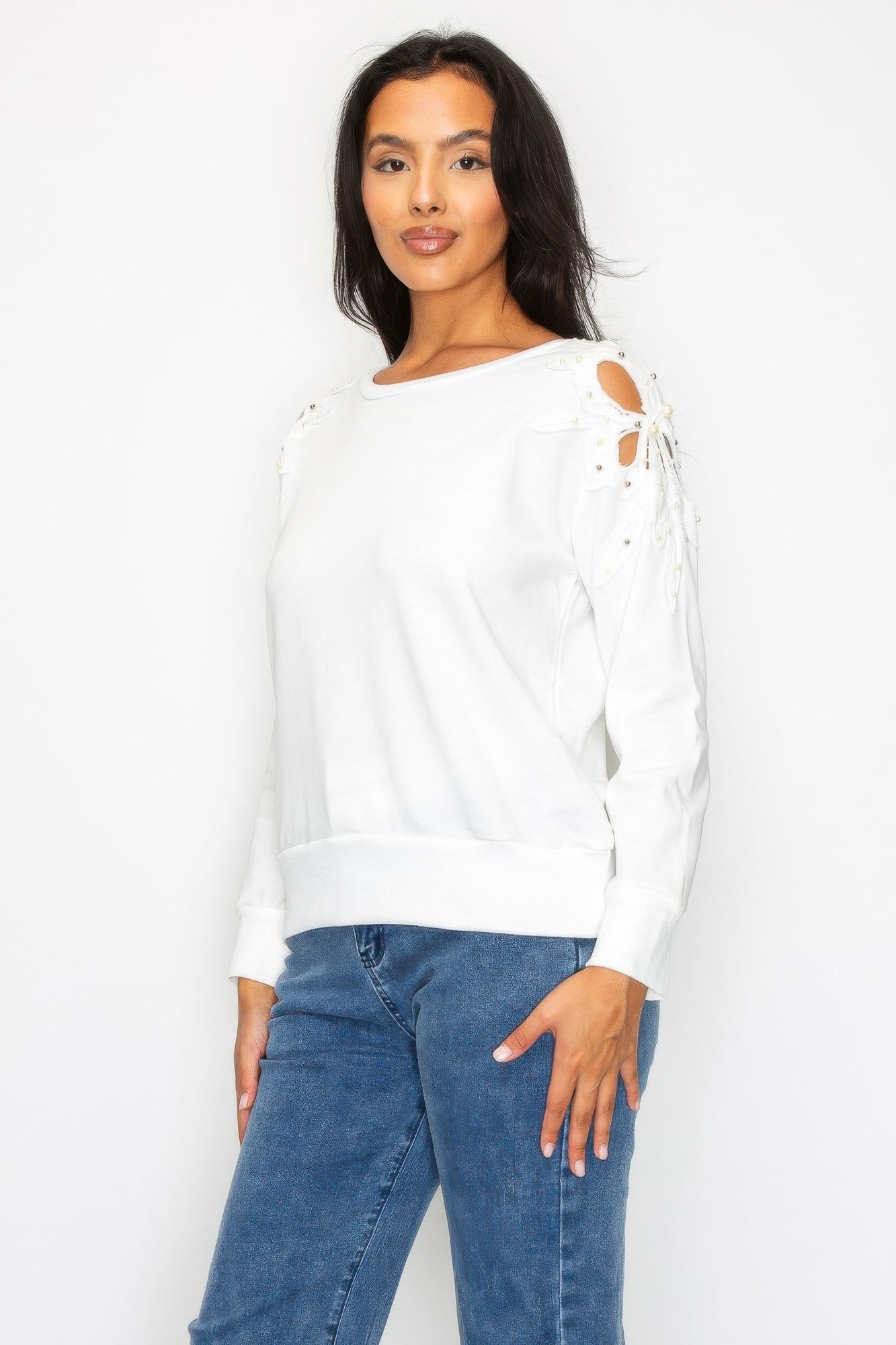Unity Beaded Flower Patch Sweatshirt - KAM Family Botanics
