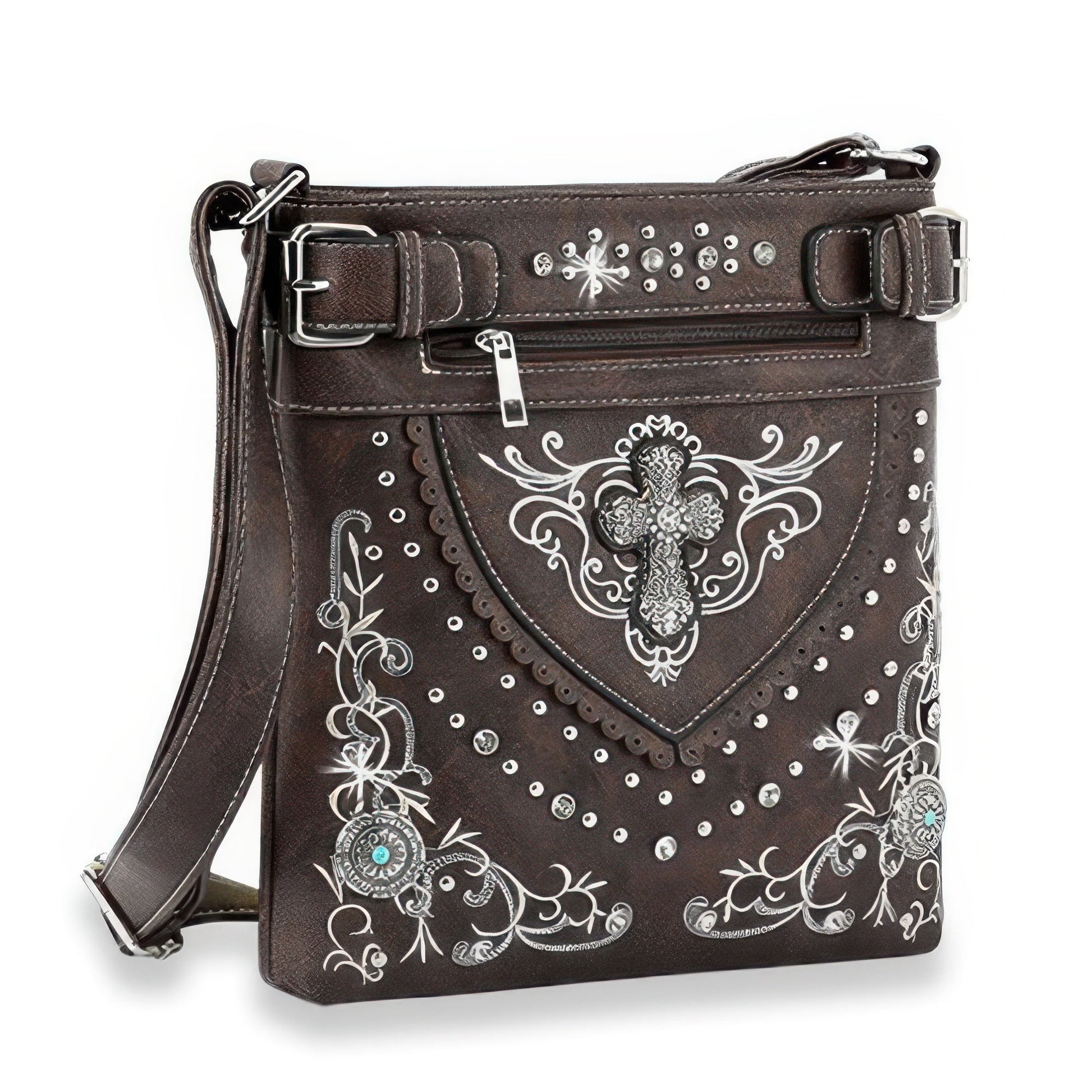 Western Cross Studded Concealed Carry Bag - KAM Family Botanics